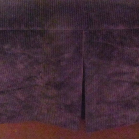 Custom made new designer bed skirt corduroy king purple model home - Picture 6 of 14